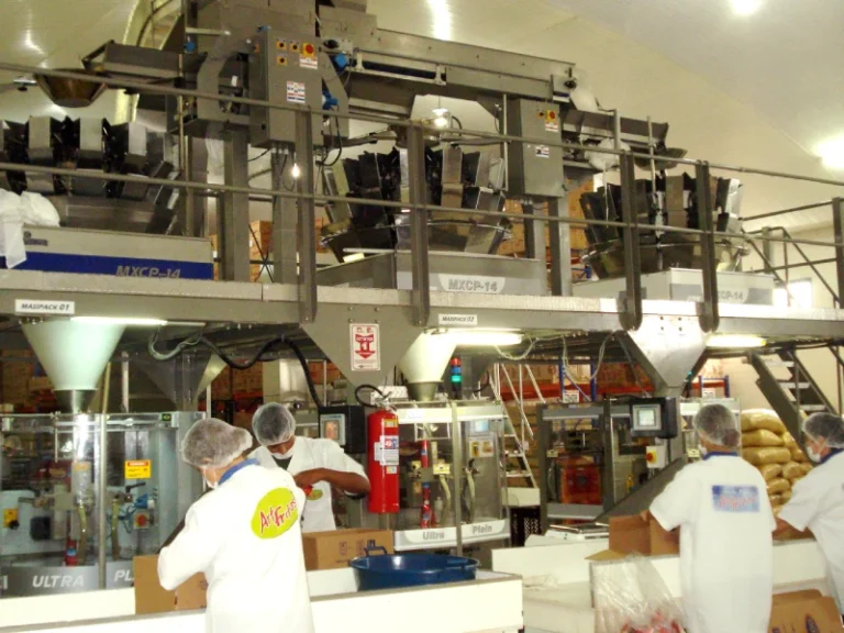 automação das linhas, produção